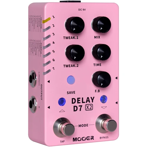 Педаль гитарных эффектов Педаль эффектов MOOER D7 X2 Delay фото 9