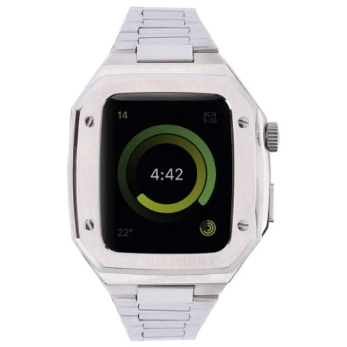 Аксесуар для Watch Four Screw Case Strap Silver для Apple Watch 45mm