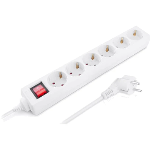 Сетевой фильтр REAL-EL RS-6 Protect M 5m, white (EL122300035): Предназначен для Аудио и видеоаппаратуры, Компьютерной и офисной техники, Бытовой техники