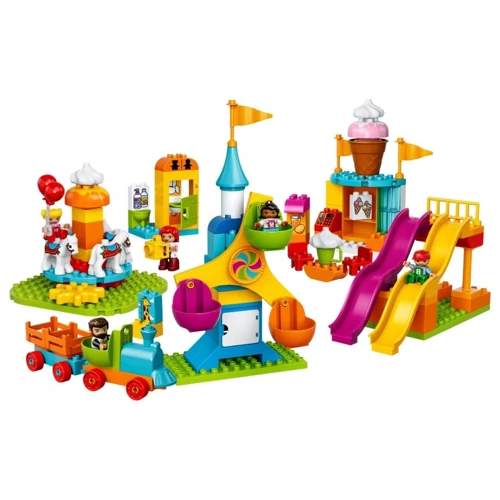 Конструктор LEGO DUPLO Большой парк аттракционов (10840): Рекомендуемый возраст от 2 до 5 лет