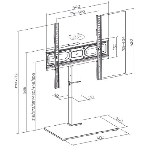 Кронштейн для ТВ iTech KFS-4