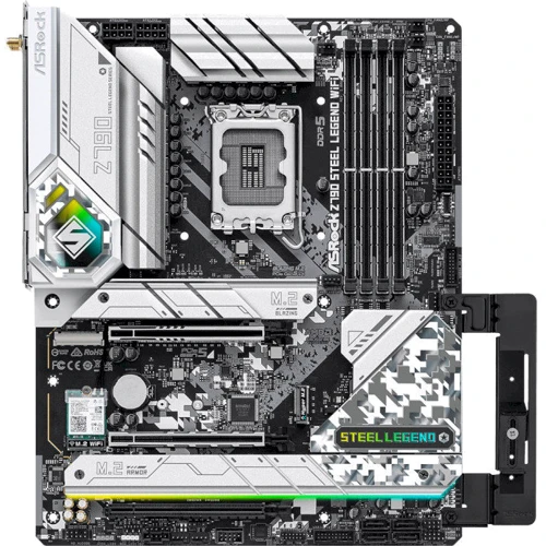 ASRock Z790 STEEL LEGEND WIFI: Оперативная память 4xDDR5 7200+ МГц, до 192 ГБ