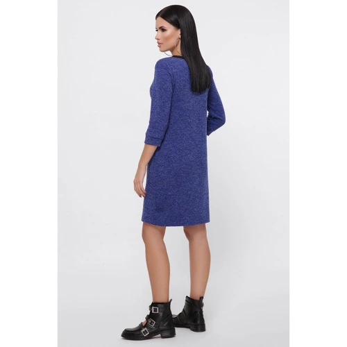 Платье FashionUp PL-1803A 48 синее повседневное до середины бедра: Состав Акрил, Нейлон, Полиэстер
