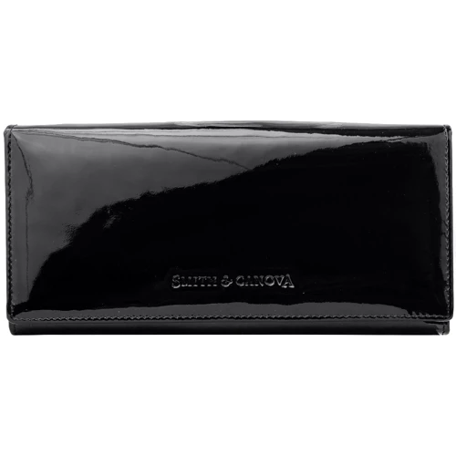 Женский кошелек Smith&Canova черный (FUL-28609-blkpatent)