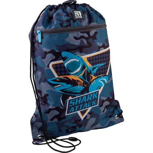 Сумка для взуття з кишенею Kite Education Shark attack K21-601M-4: Матеріал поліестер