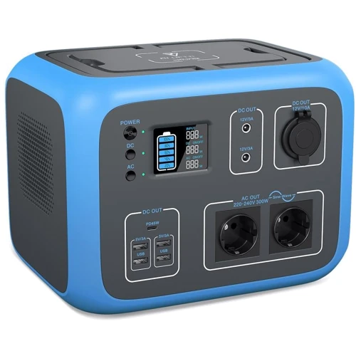Зарядная станция Bluetti PowerOak AC50S 500Wh 135000mAh 300W Blue: Разъемы для подзарядки Зарядка от сети, Зарядка от солнечной панели, Зарядка от автомобиля
