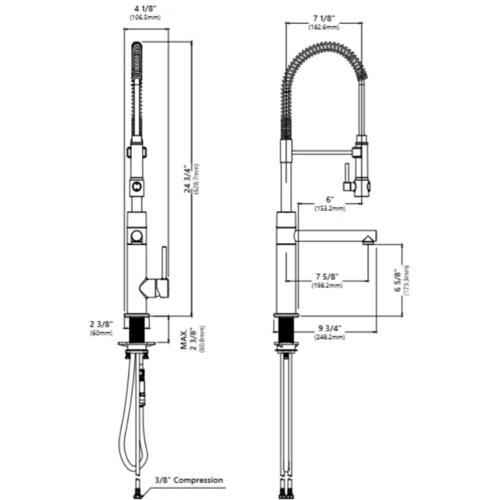 Змішувач для кухонного миття Kraus KPF-1603SFACB