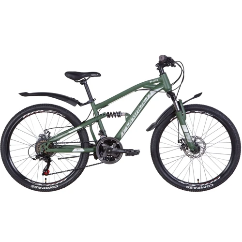 Велосипед подростковый ST 24" Formula BLAZE AM2 DD рама- с крылом Pl 2022 (темно-зеленый (м))