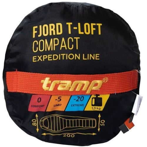 Спальный мешок Tramp Fjord Compact R оранжевый/серый (TRS-049C-R) фото 10