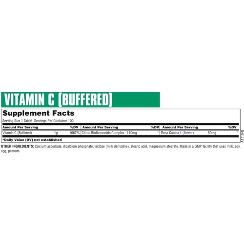 Universal Nutrition Vitamin C Buffered 100 tabs: Пол Унисекс