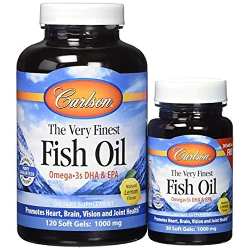 Carlson Labs The Very Finest 120 + 30 soft gels Lemon Риб'ячий жир зі смаком лимона