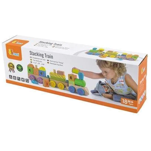 Дерев'яний поїзд Viga Toys Кубики (50572): Тип кубики