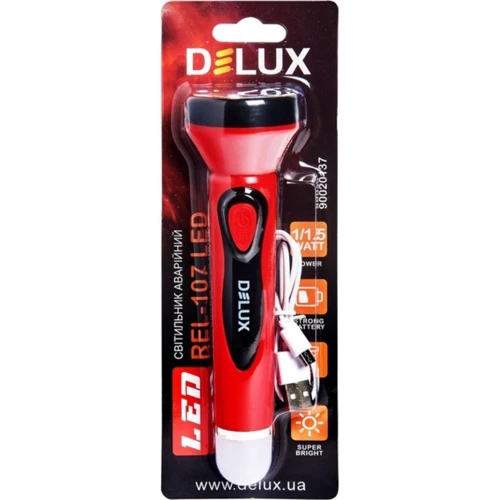 Ліхтар туристичний Delux REL-107 USB 2.5W 225lm USB 5V 4LED (90020137): Максимальний час роботи, год 4