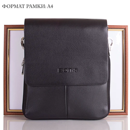 Мужская сумка планшет Bonis черная (SHIS8288-black): Застежка Молния