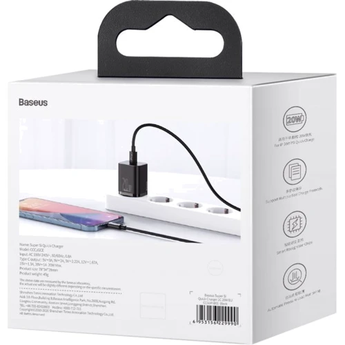 Зарядное устройство Baseus USB-C Wall Charger Super Si 20W Black (CCSUP-B01) фото 8