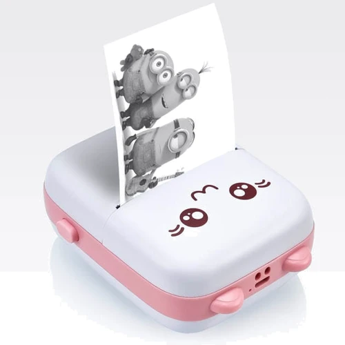 Портативный детский принтер Mini printer с термопечатью Pink фото 5
