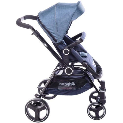 Универсальная коляска 2 в 1 Babyhit Cube Blue (14 062): Возможность установки люльки есть