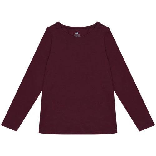 Лонгслів H & M 6204248 110-116 см бордовий