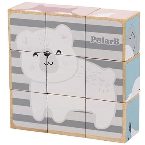 Дерев'яні кубики-пазл Viga Toys PolarB Звірята (44024) фото 9