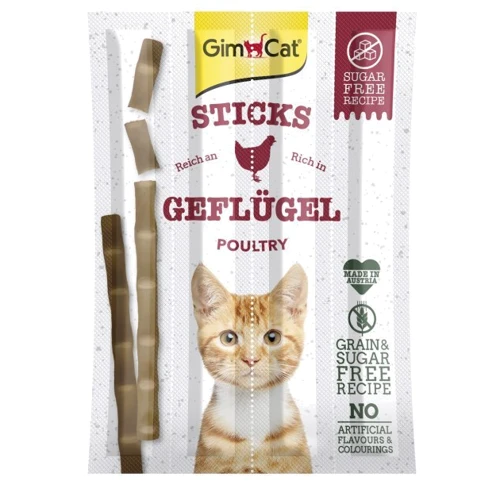 Ласощі для котів GimCat М'ясні палички з м'ясом птиці 4 шт. (4002064420868)