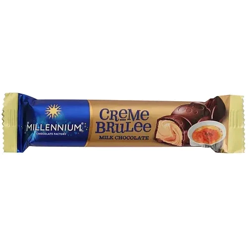 Шоколад Millennium Creme Brulee молочный с начинкой 38 г (4820240032878)