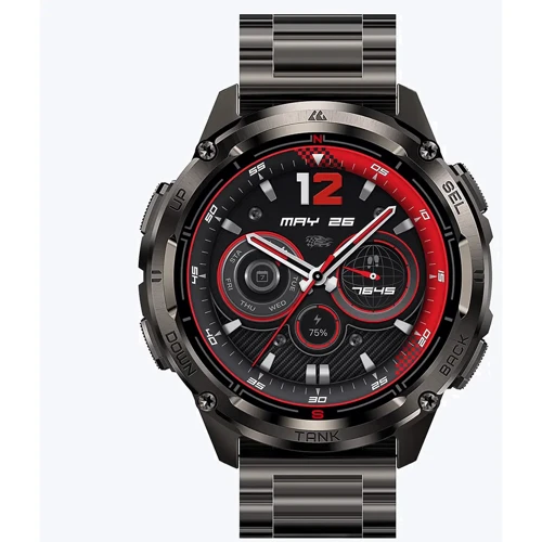 Смарт-годинник Kospet Tank T3 Ultra 2 Black Silicone Basic + Steel Premium