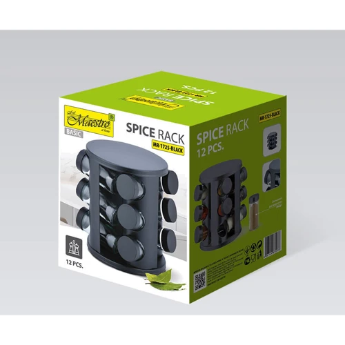 Набор для специй Maestro 12 шт. (MR-1725 Black)