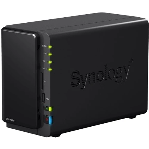 Сетевой накопитель (NAS) Synology DS214 Play: Слоты для дисков 2 x 3,5" SATA(II) или 2 x 2,5" SATA/SSD