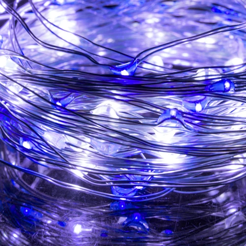 Гирлянда на батарейках Springos 9.9 м 100 LED CL0022 Cold White/Blue: Длина, м 9.9