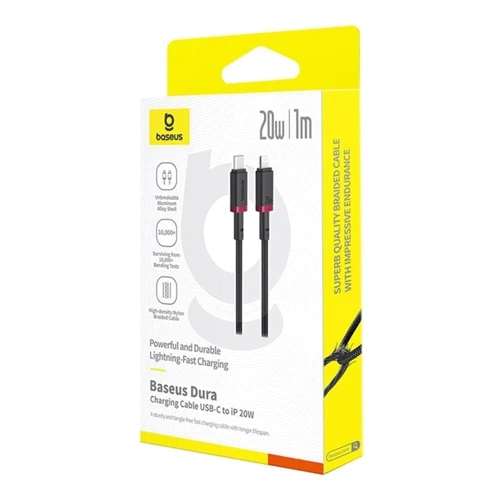 Кабель Baseus Cable USB-C to Lightning Dura Series 20W 1m Black/Red (P10377800U01-01) фото 16