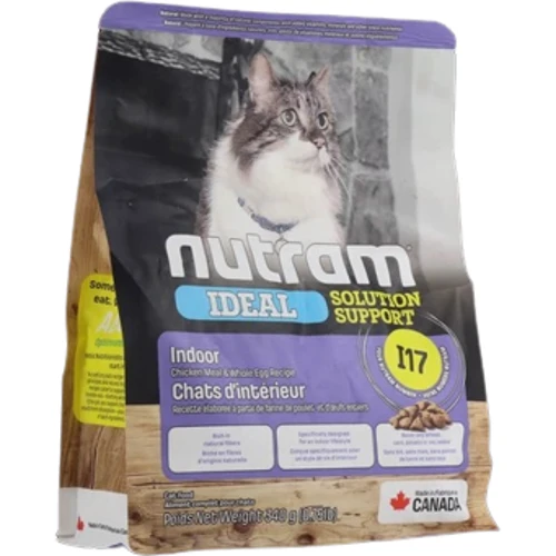 Сухий корм Nutram Ideal SS для котів, що живуть у приміщенні з куркою та цільними яйцями 340 г (I17_(340g))