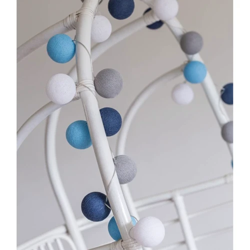 Гірлянда Cotton ball lights на 10 куль 2,7м, Sailor Blue фото 5
