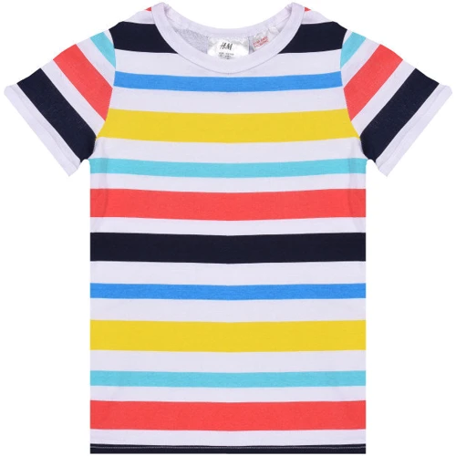 Пижамная футболка H&M 485544 122-128 см разноцветная