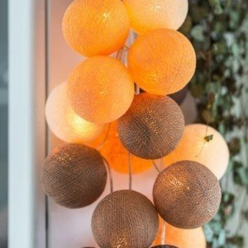 Гирлянда Cotton ball lights на 10 шаров 2,7м, Clay: Тип Хлопковые шарики