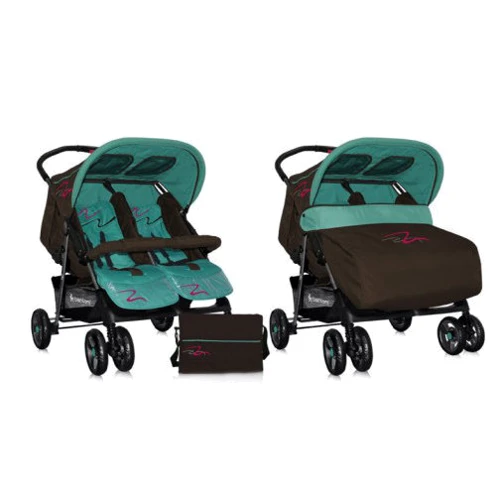 Коляска (для двойни) Bertoni TWIN (blue-brown lines): Тип коляски для двойни