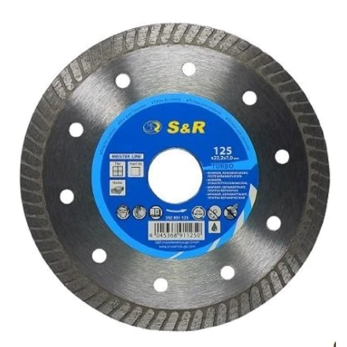 Диск алмазний S&R Meister 125 мм TURBO керамограніт, мармур: Виробник S&R