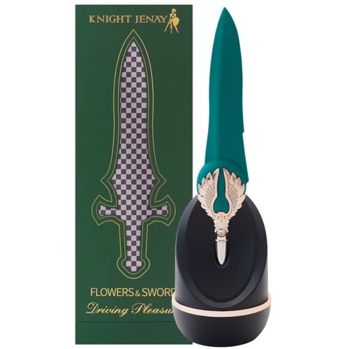 Изысканный вибратор Knight Jenay FLOWERS & SWORD (маска, лента и лубрикант в комплекте)