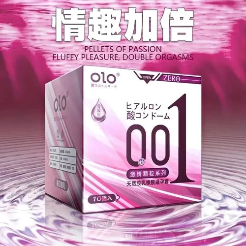 Ультратонкие текстурированные презервативы OLO ZERO 001 Purple, 10 шт