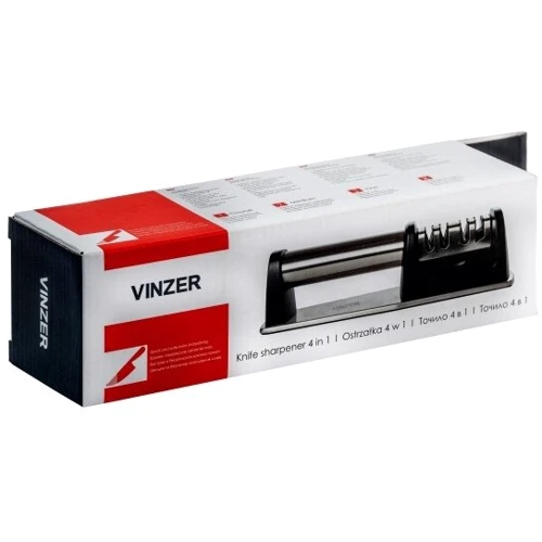 Точило Vinzer 4 в 1 (89319): Лезвие нержавеющая сталь