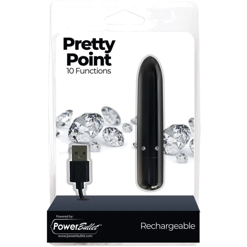 Вибропуля PowerBullet - Pretty Point Rechargeable Bullet Black