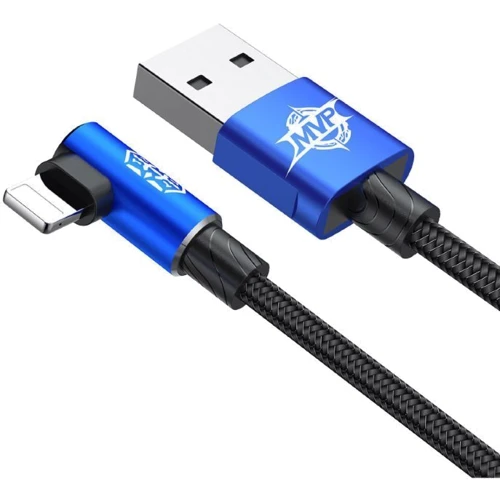 Кабель Baseus USB Cable to Lightning MVP Elbow 2.4A 1m Blue (CALMVP-03): Тип USB Cable - Lightning