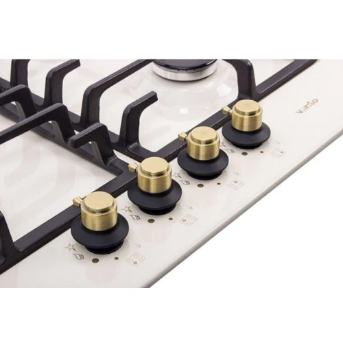 Варочная поверхность газовая Ventolux HSF640-B3 T (IVORY/BRONZE): Количество конфорок 4