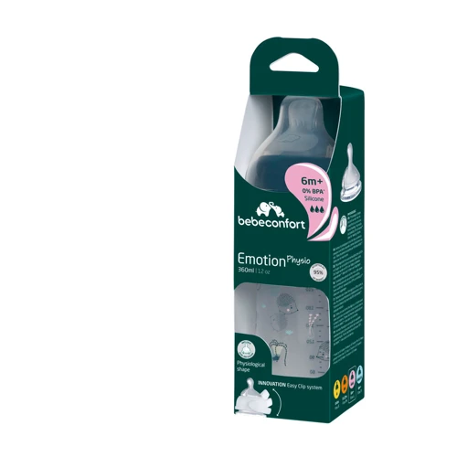 Бутылочка для кормления Bebe Confort EMOTION PHYSIO Urban Garden 360ml синяя (3102209170): Материал пластик