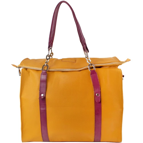 Женская дорожная сумка Laskara желтая (LK10240-yellow-purple): Пол Женский