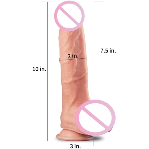 Фаллоимитатор LoveToy Dual Layer Platinum Silicone Cock 10" (телесный)