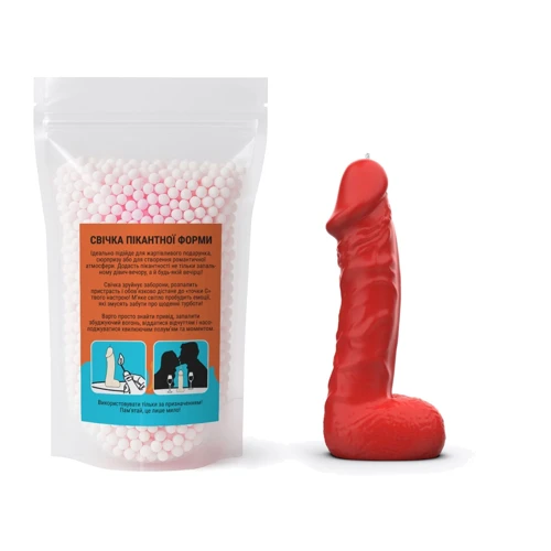 Свеча в виде члена Чистий Кайф MEDIUM Red