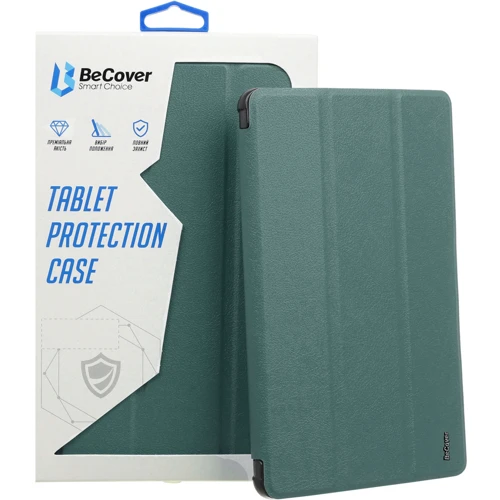 Аксесуар для планшетних ПК BeCover Soft Edge TPU з Pencil Mount Dark Green для Xiaomi Redmi Pad SE 8.7 (712566)