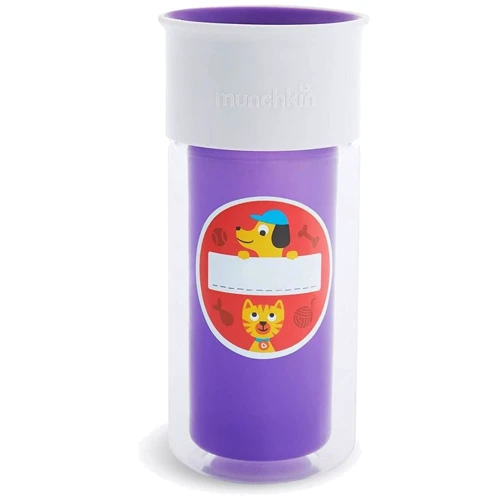 Чашка-непроливайка Munchkin Miracle 360 Insulated Sticker Фіолетова 266 мл (17407.04)