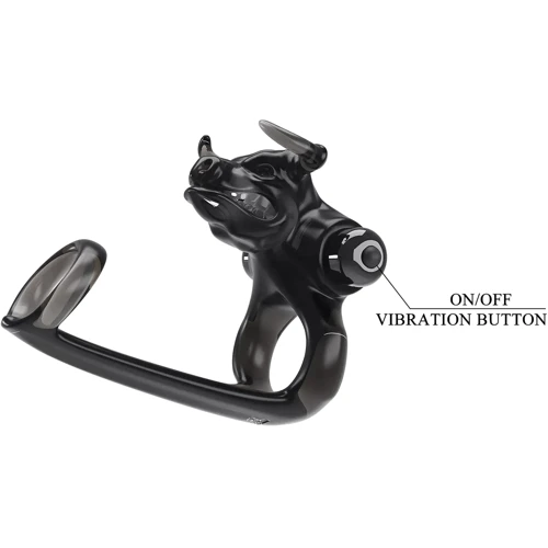 Насадка с вибрацией LYBAILE Pretty Love Bull Warrior Black (BI-210333)