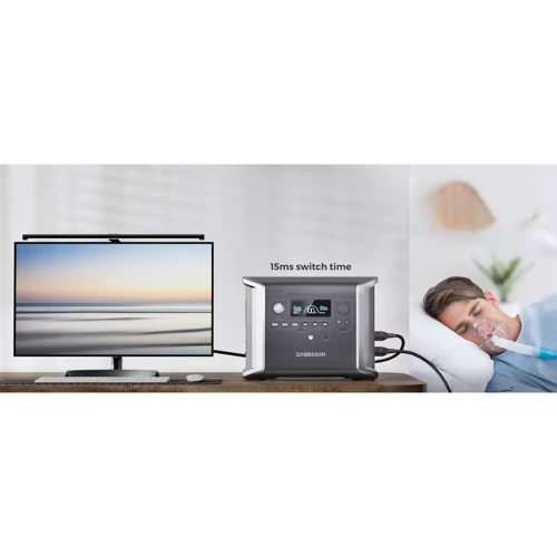 Зарядна станція Dabbsson DBS1300 + Додаткова батарея 2xDBS1700B 1200W 4730Wh: Вага, кг 49.73